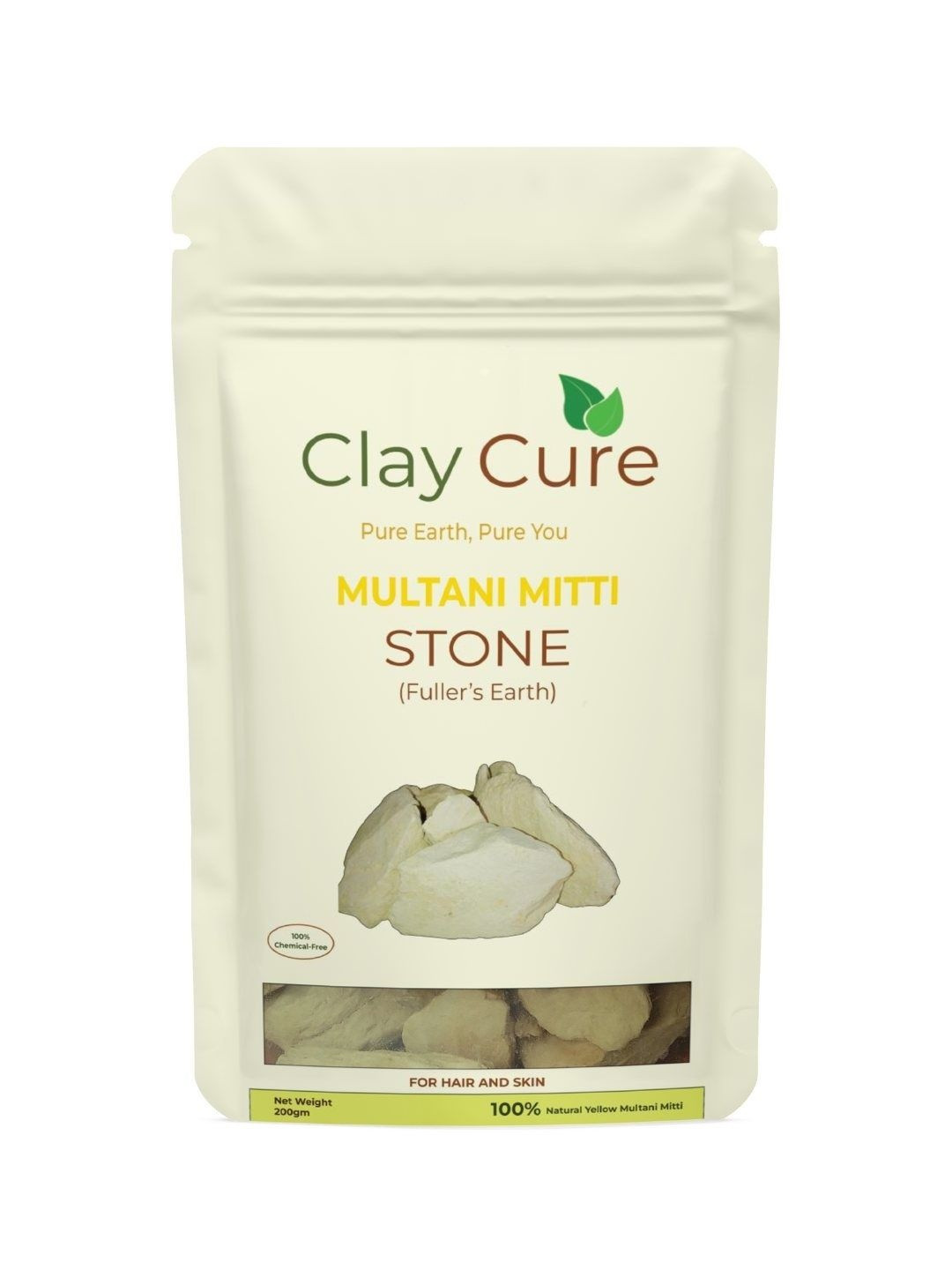 Clay Cure Multani Mitti Powder For Face & Hair - 200 g