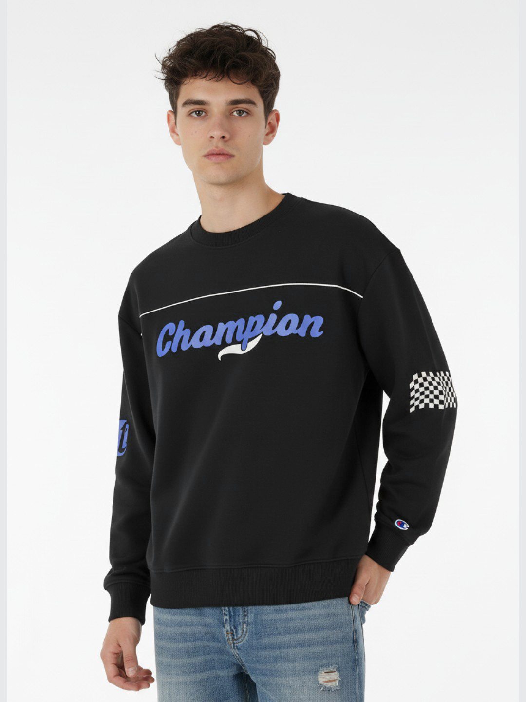 Champion Typography Drop-Shoulder Sweatshirt