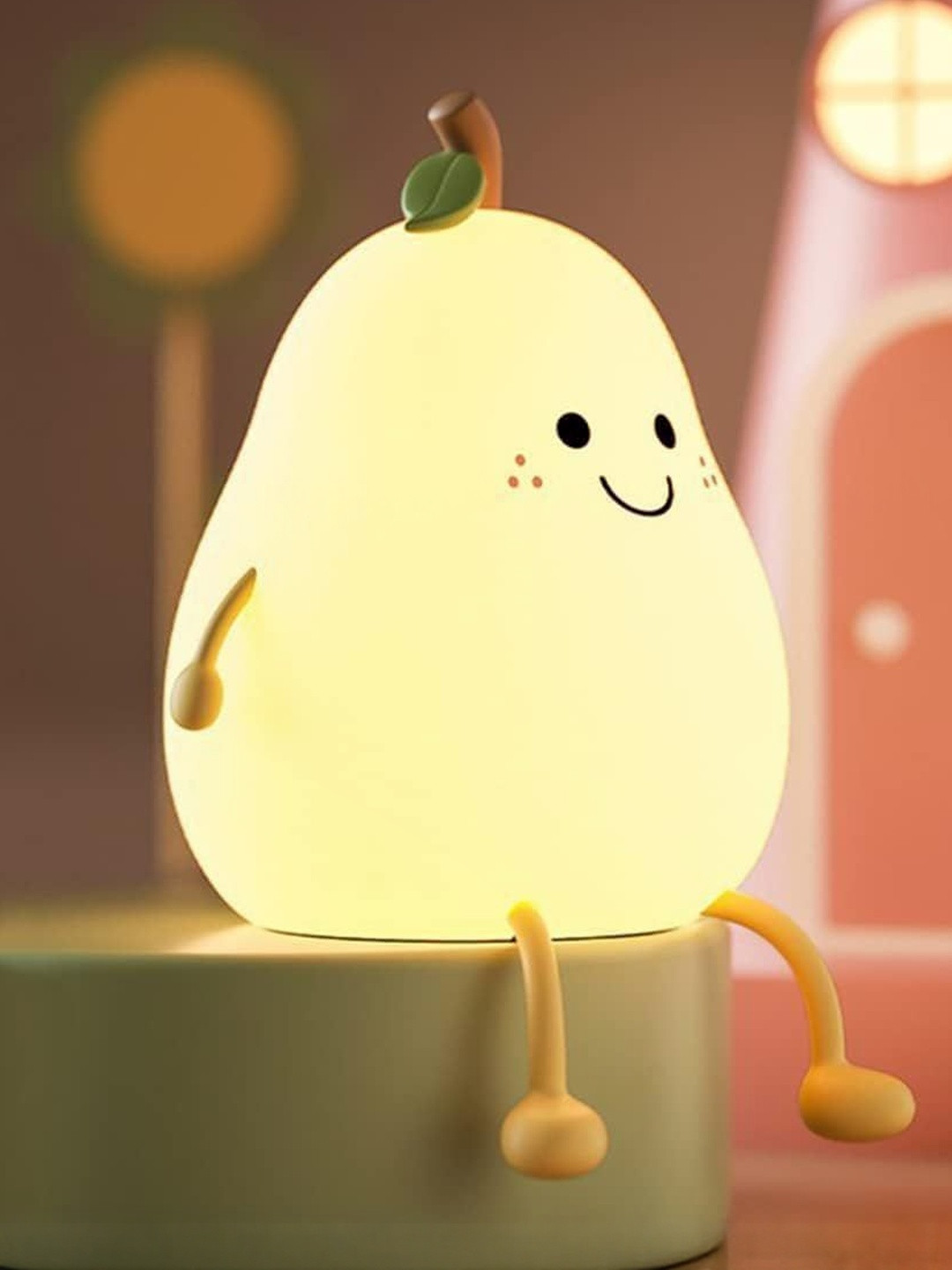 COPPE-RICO-SUPREMA QUALITA White Multicolored Pear Shaped Table Lamp