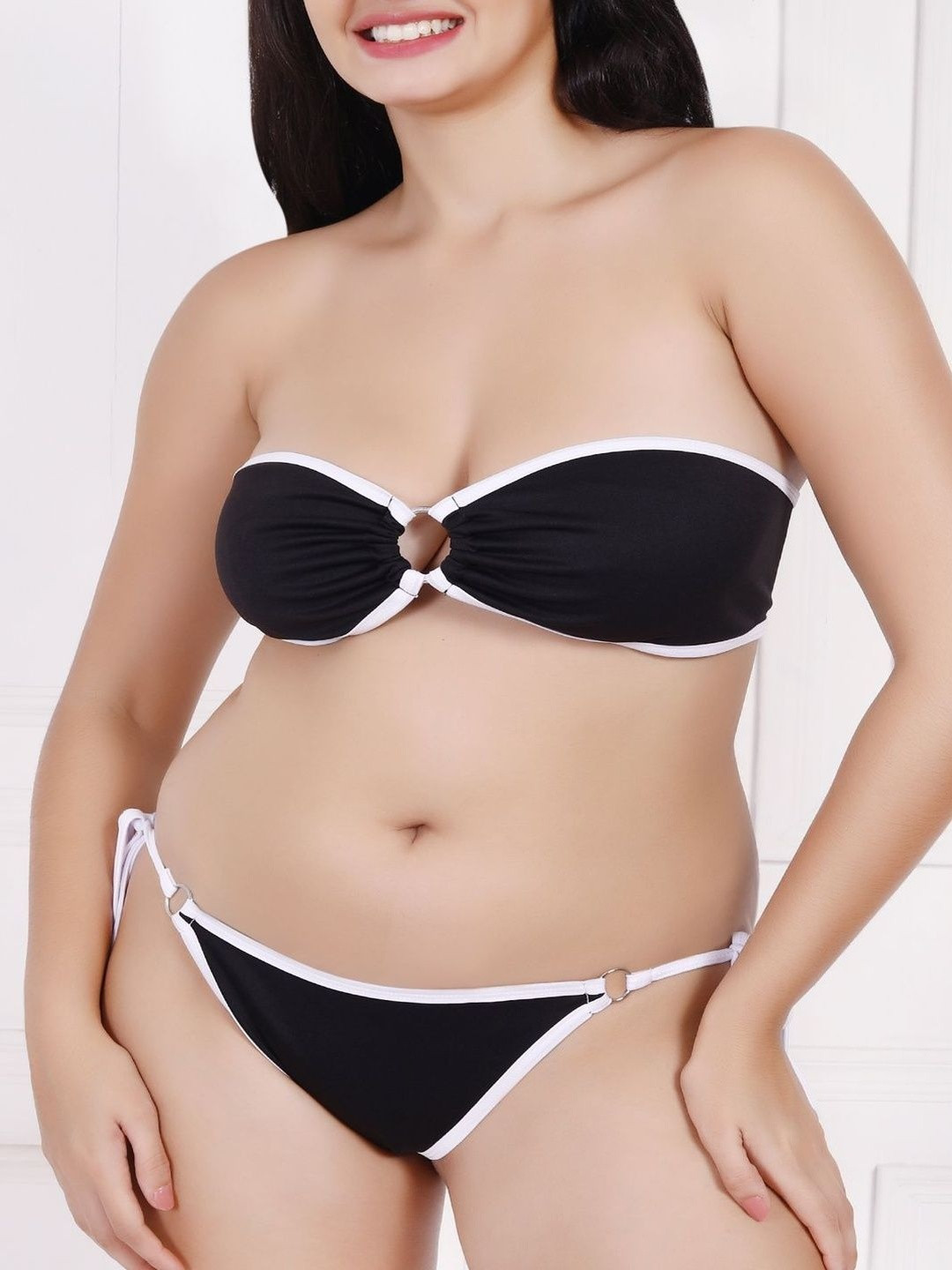 fabitude Women Strapless Swim Bikini Set