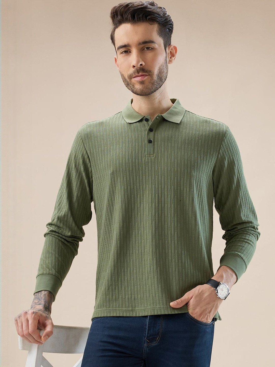 Status Quo Men Polo Collar T-shirt