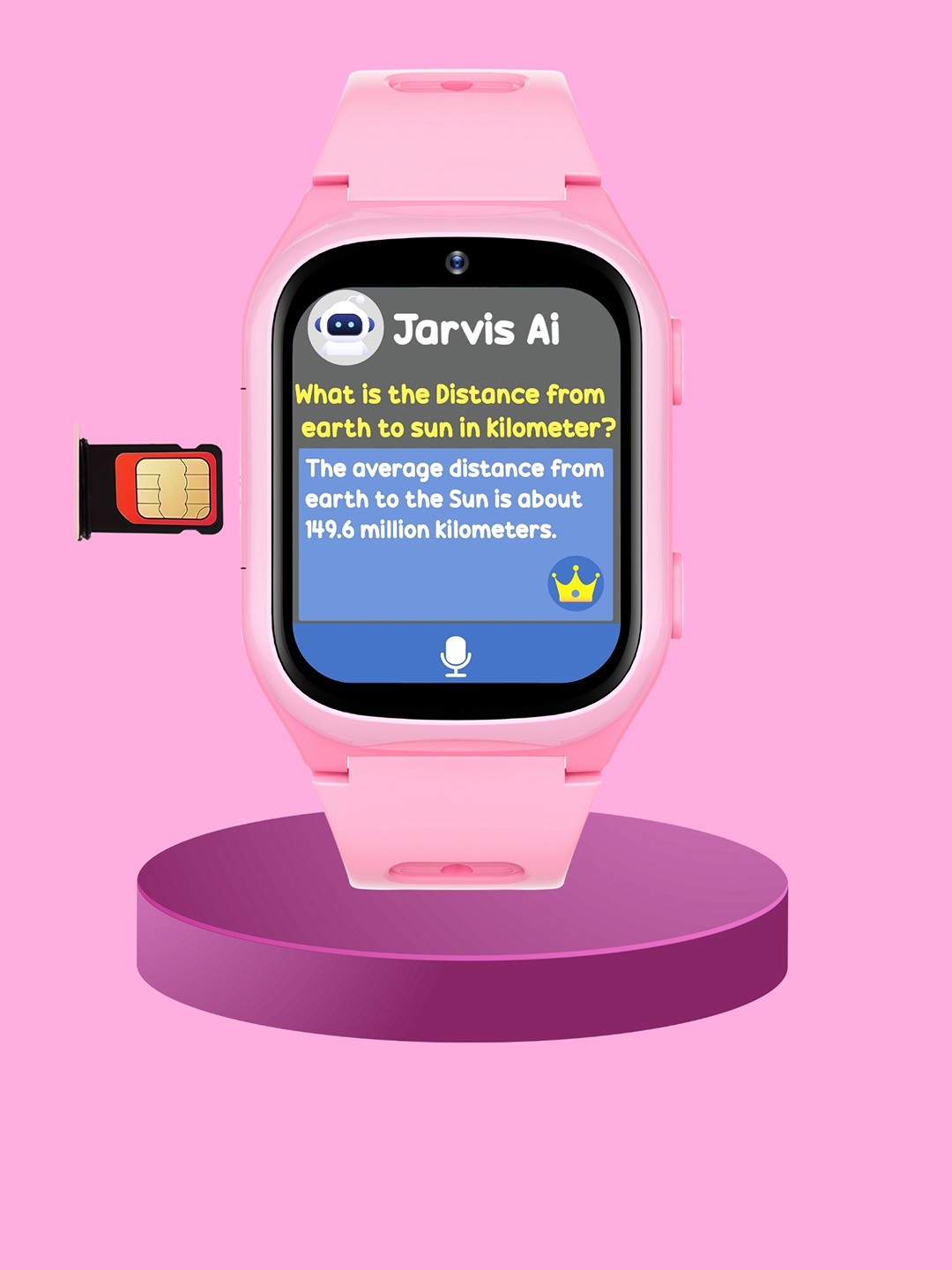 Spiky Kids Android 4G Video Calling Smartwatch With Built In Jarvis AI