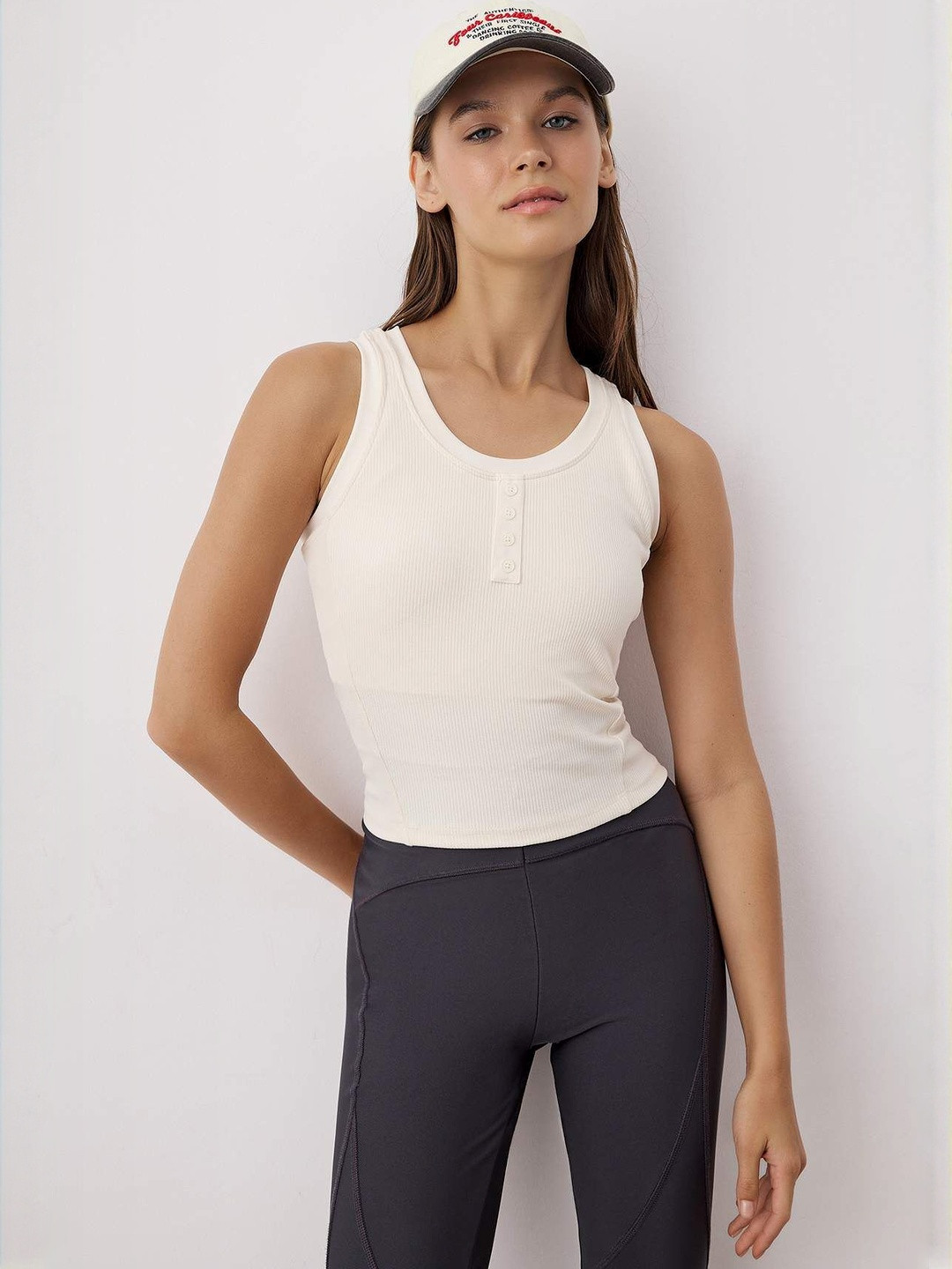 Trendyol Women Ecru Medium Coverage Non-Wired Non Padded Bra