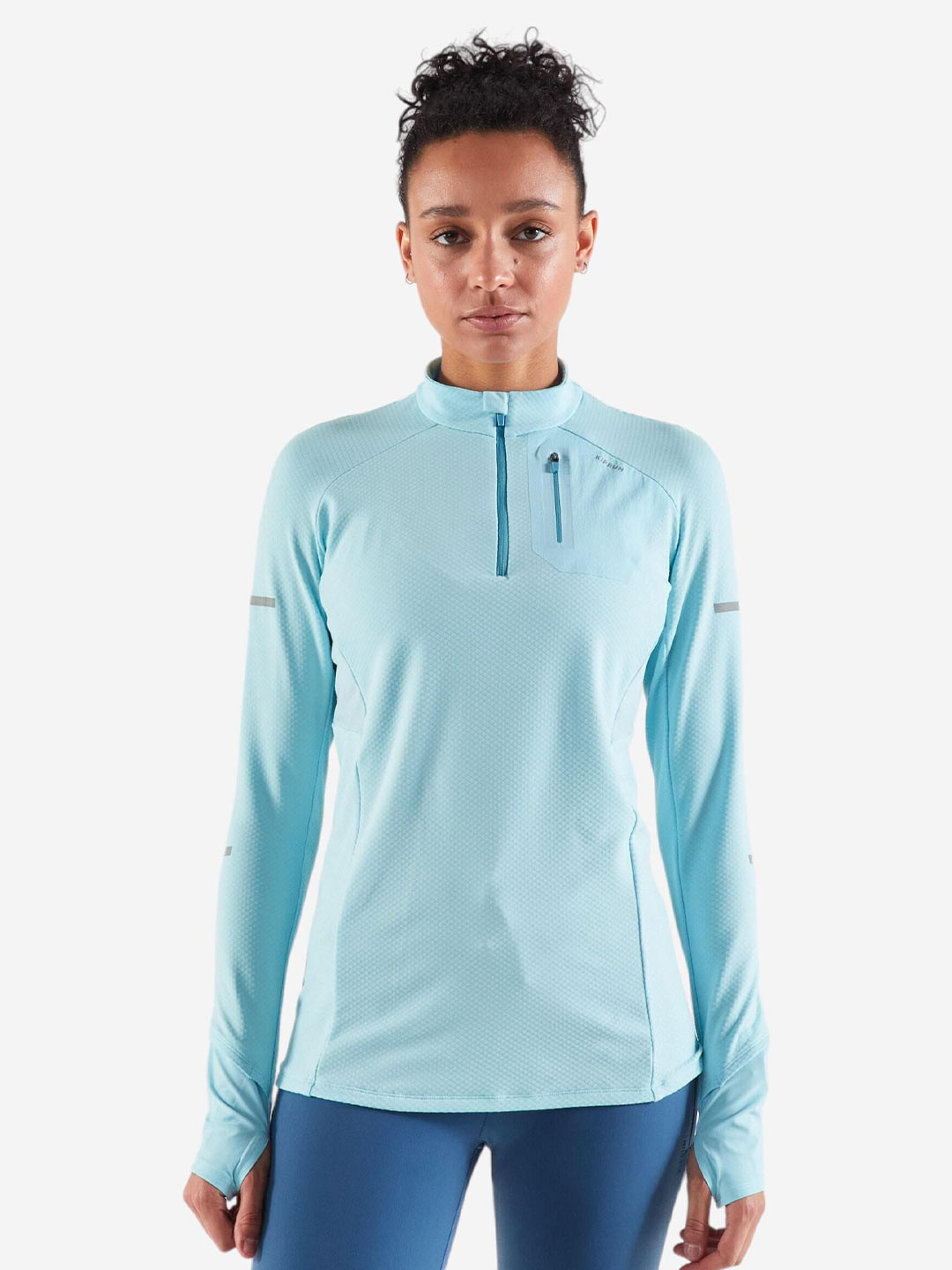 Decathlon Kiprun Run 500 Warm Long Sleeved Half Zip Running T-Shirt