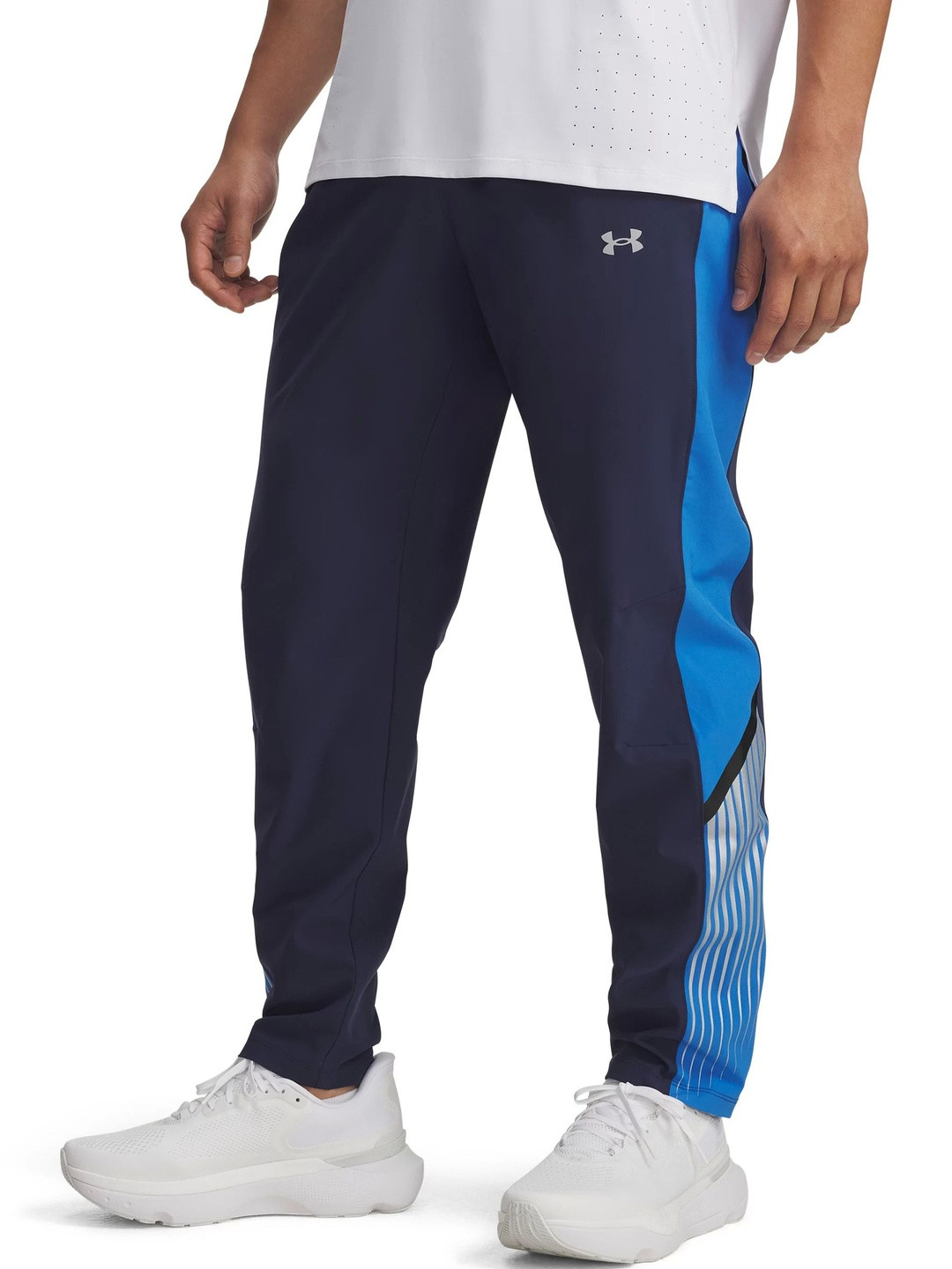 UNDER ARMOUR UA Velociti Storm Men Color-Blocked Slim-Fit Track Pants