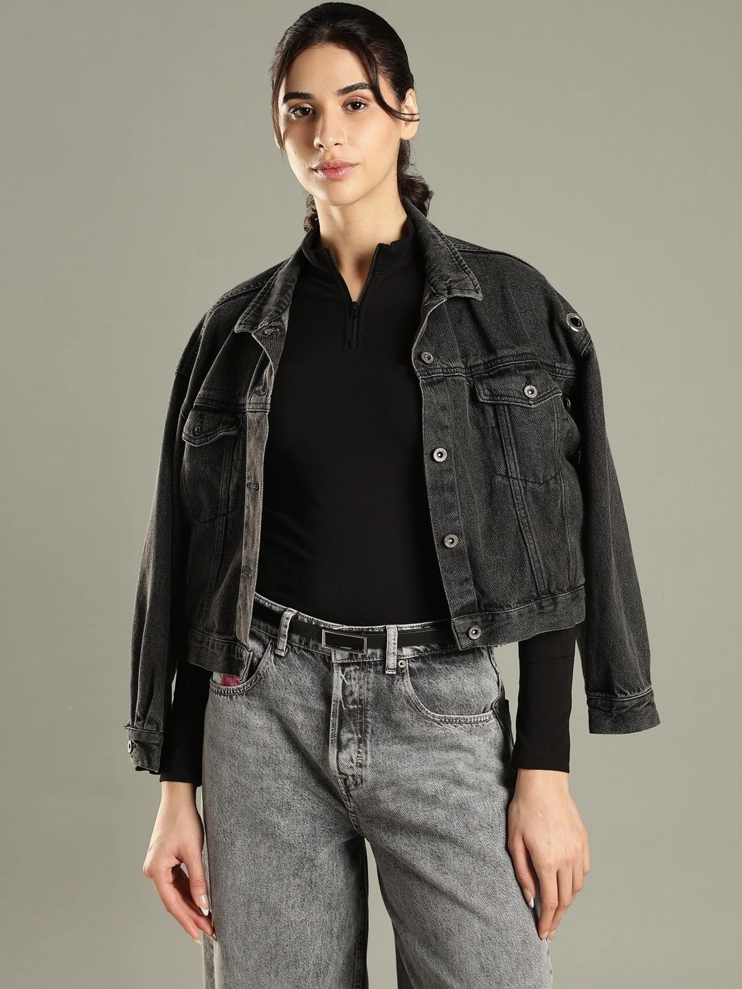 Tommy Hilfiger Women Brand Logo High Neck Slim Fit T-shirt