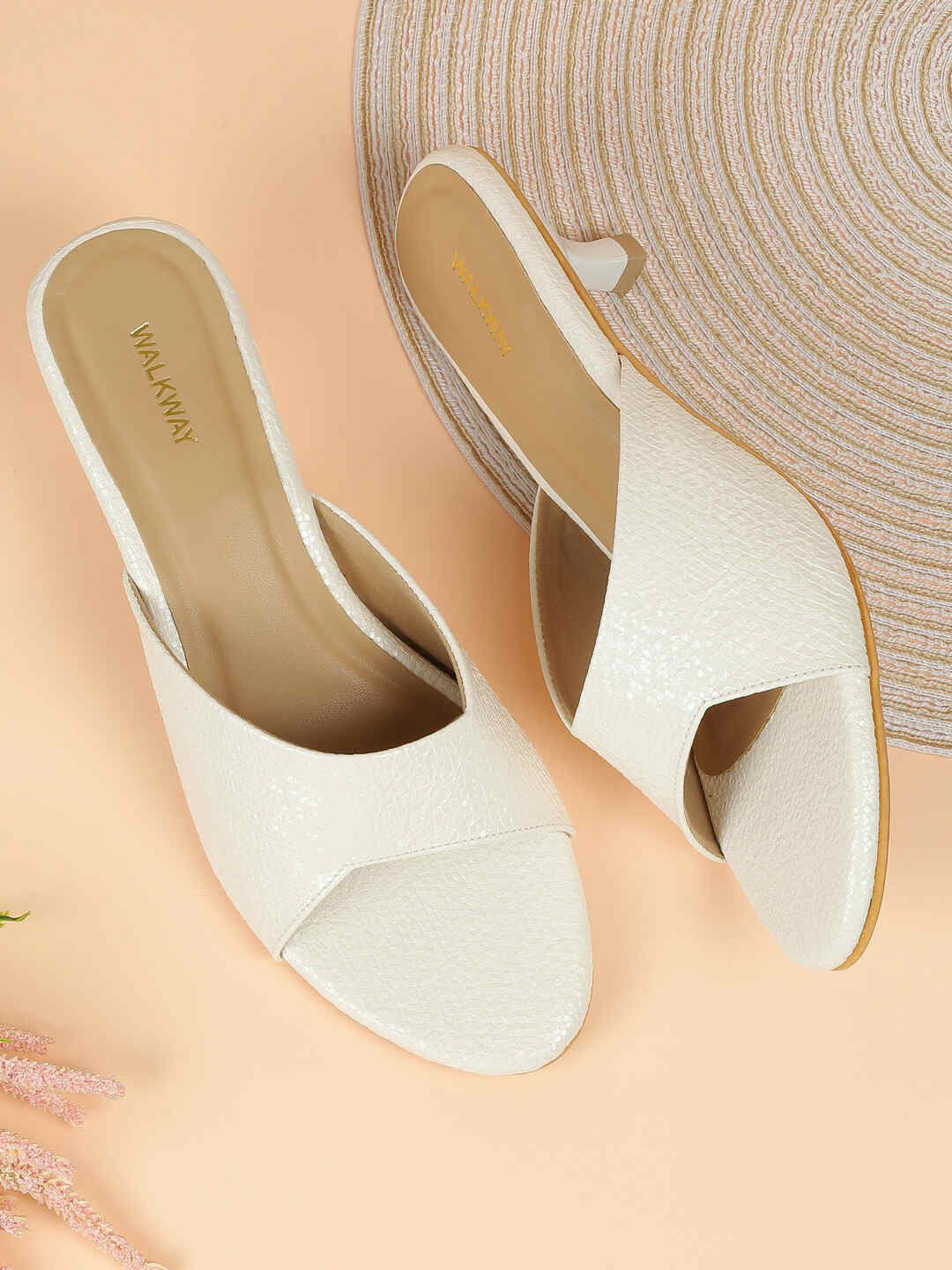 WALKWAY by Metro Women Embellished Stiletto Heel Sandals With Open Back