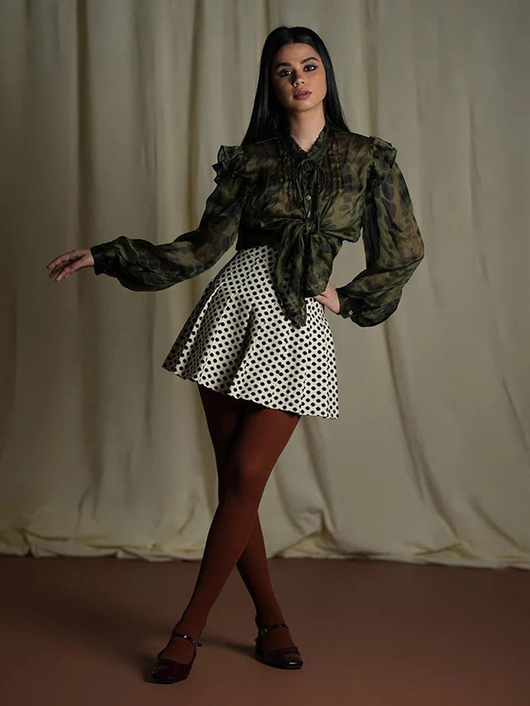 Theater Women Thigh-High Opaque Ribbed Stockings