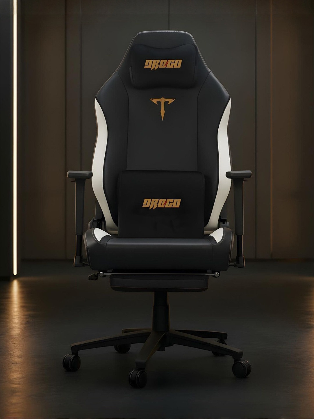 DROGO Black & Yellow 360 Degree Rotation Backrest Adjustable Ergonomic Gaming Chair