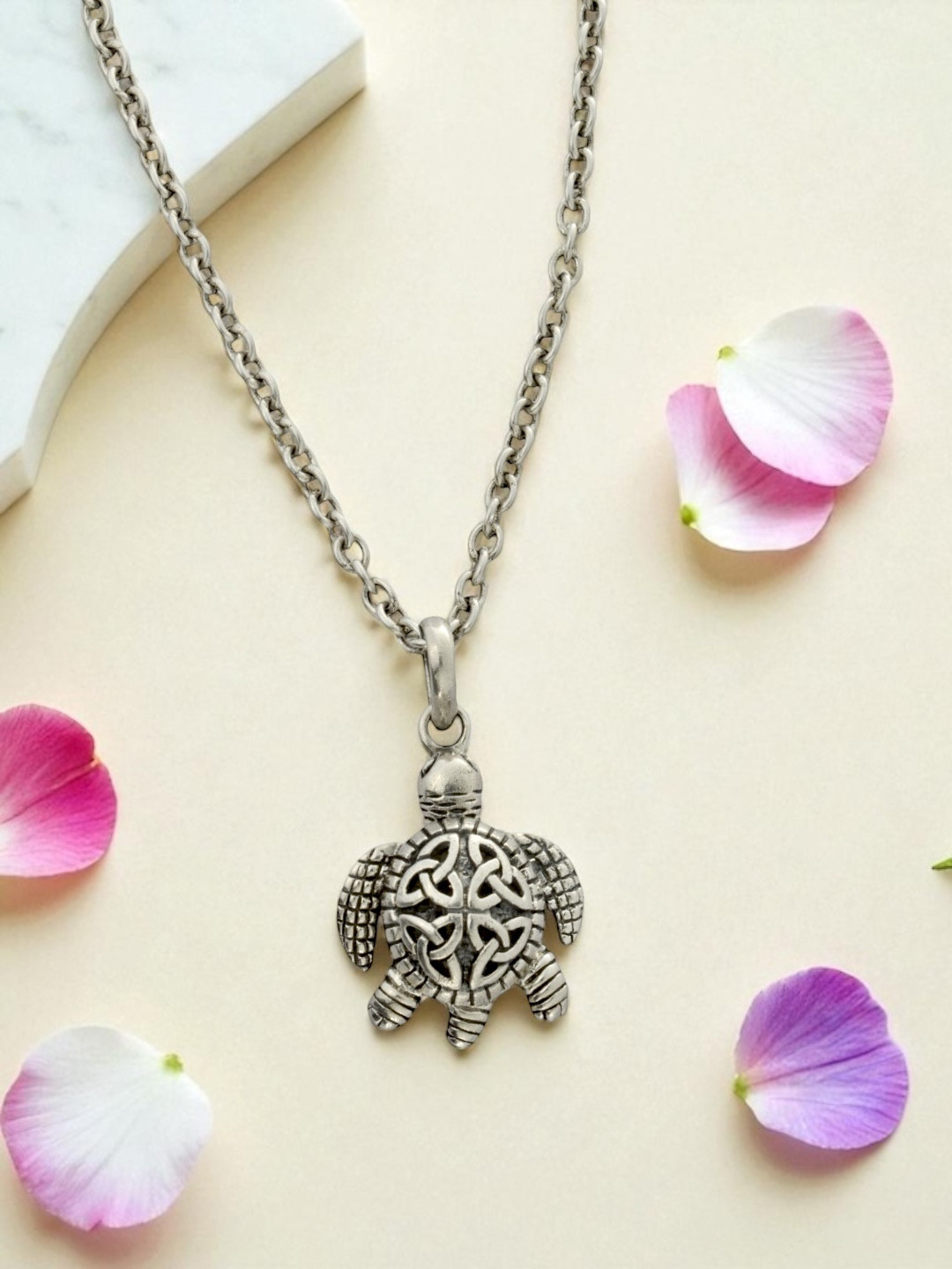 Azita 925 Sterling Silver Tortoise Pendant