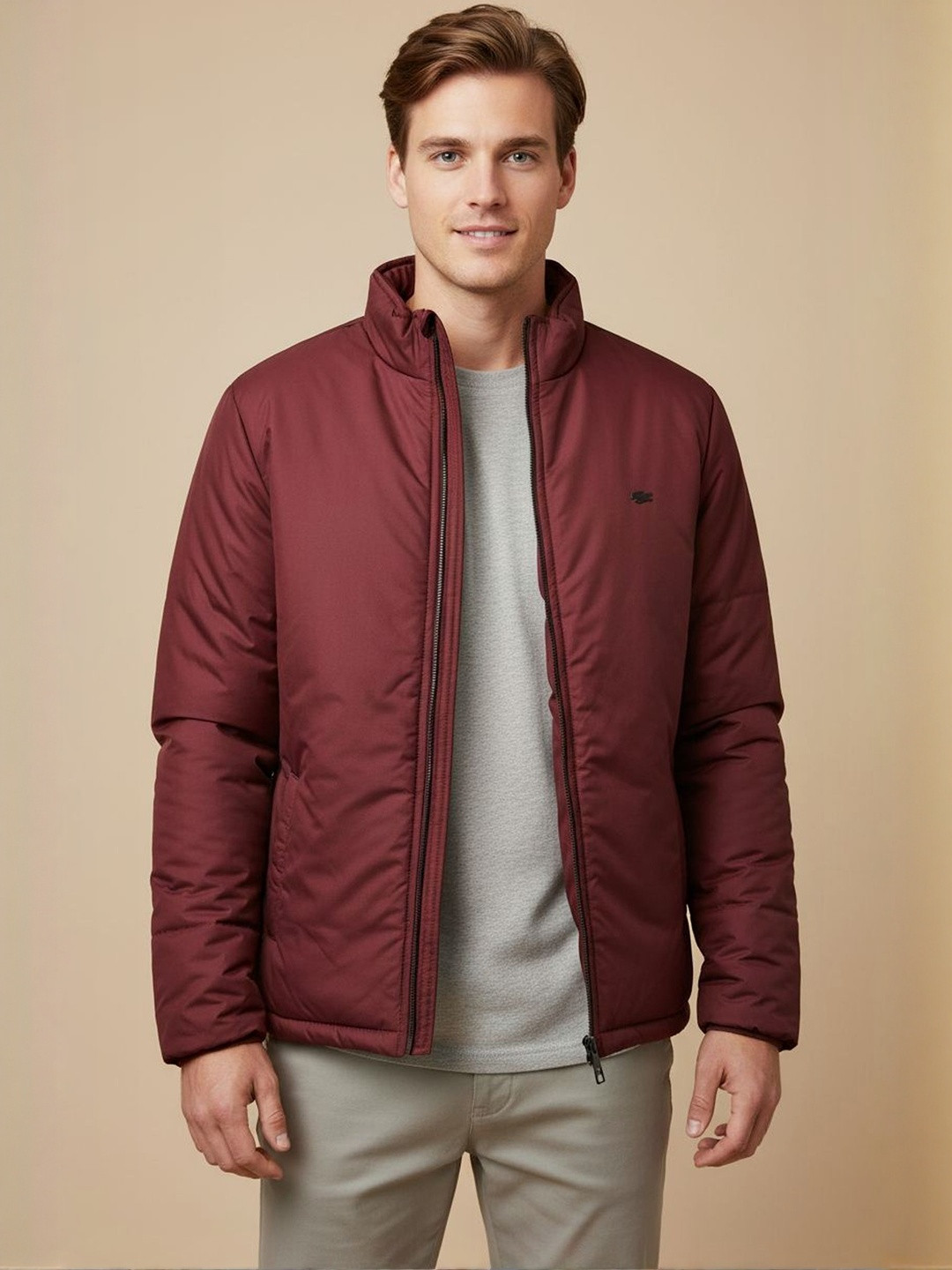 The Roadster Life Co Mock Collar Neck Padded Jacket