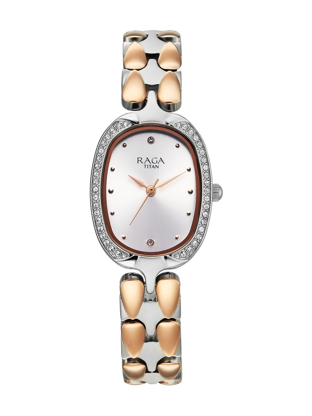 Titan Women's Raga Showstopper 4.0 Quartz Silver Shaped Dial  Watch - 95347KM01