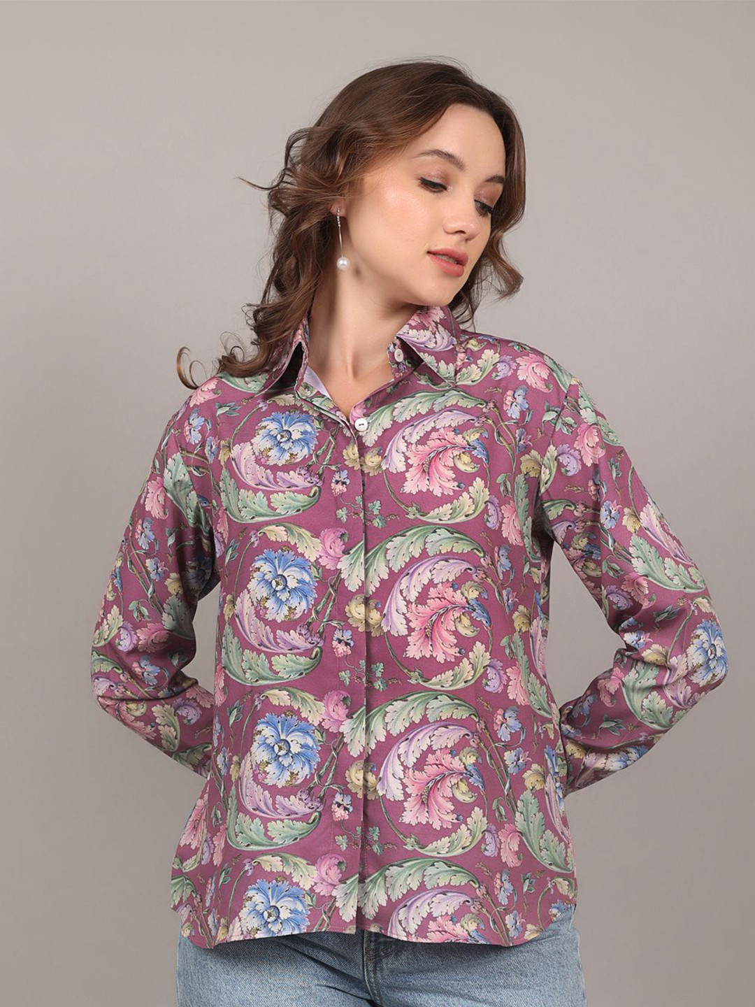 Odd By Poshaak Women Premium Floral Printed Casual Shirt