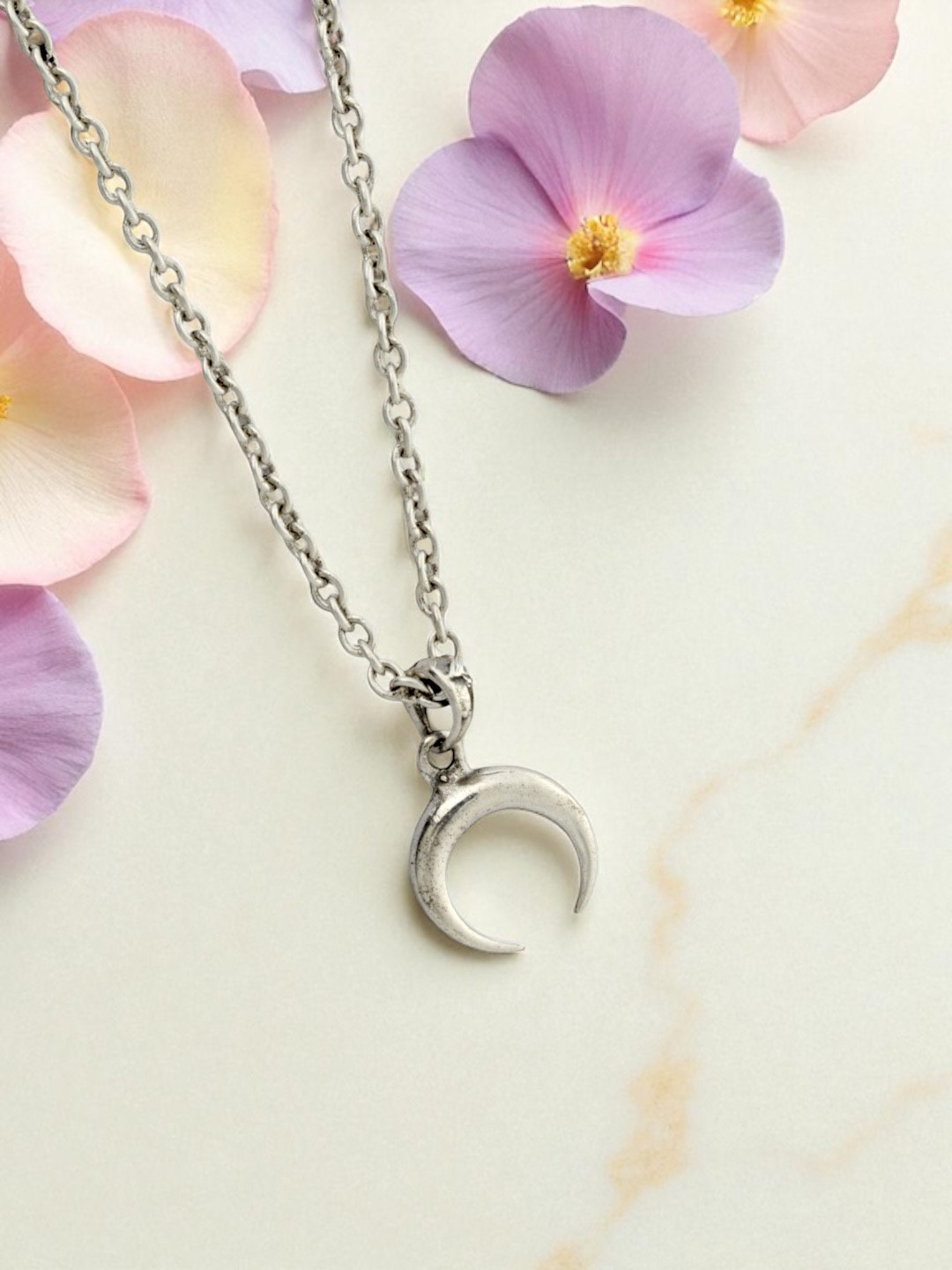 Azita 925 Sterling Silver Kid Moon Pendant