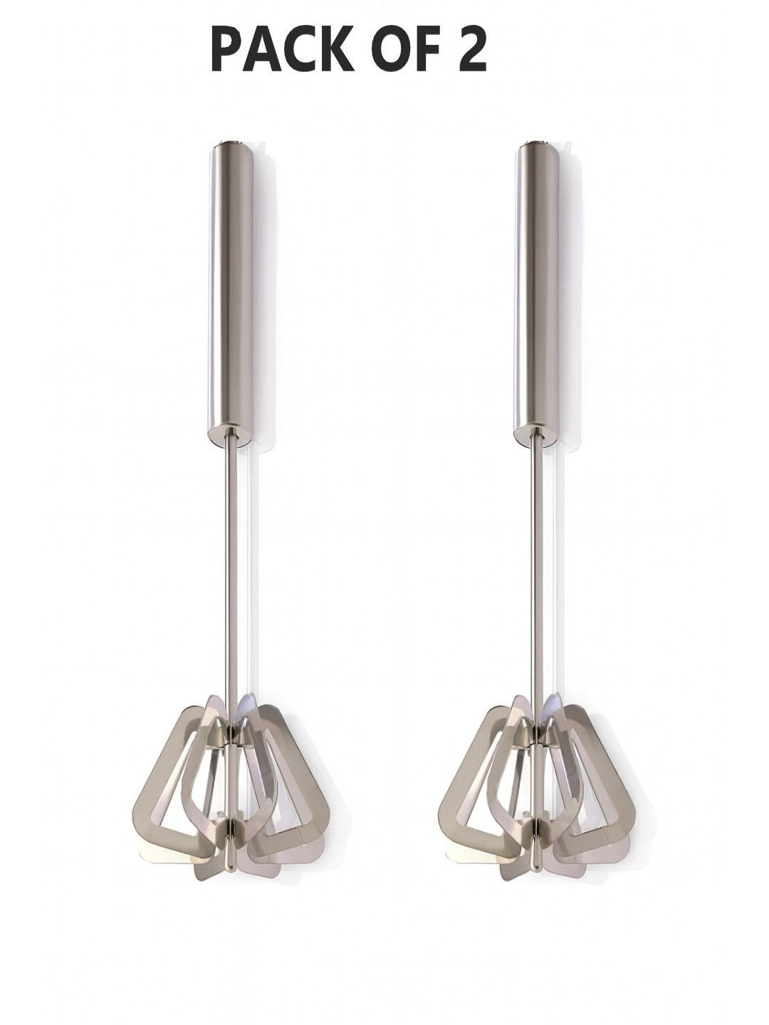 DeoDap 2 Pieces Stainless Steel Whisks