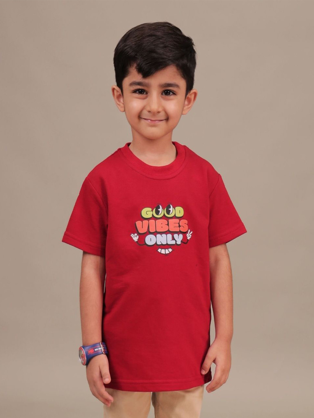 Grit N Groove Boys Typography Printed T-shirt
