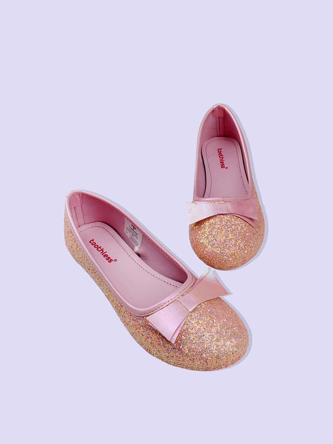 toothless Girls Embellished Party Ballerinas With Bows