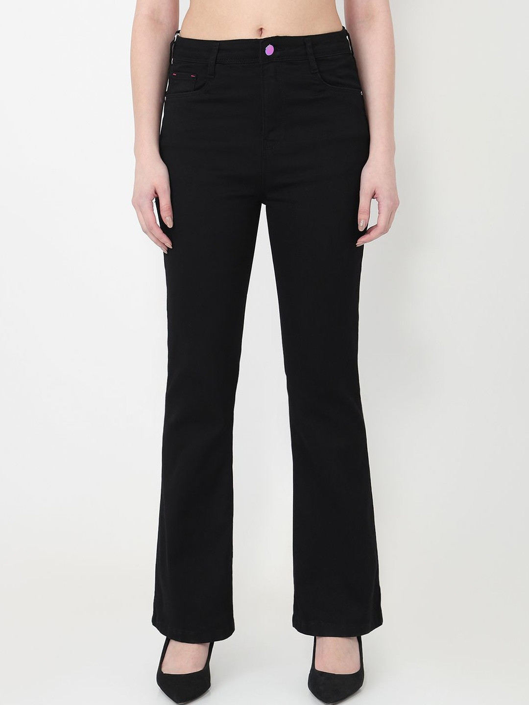 Kraus Jeans Women Flared High-Rise Jeans