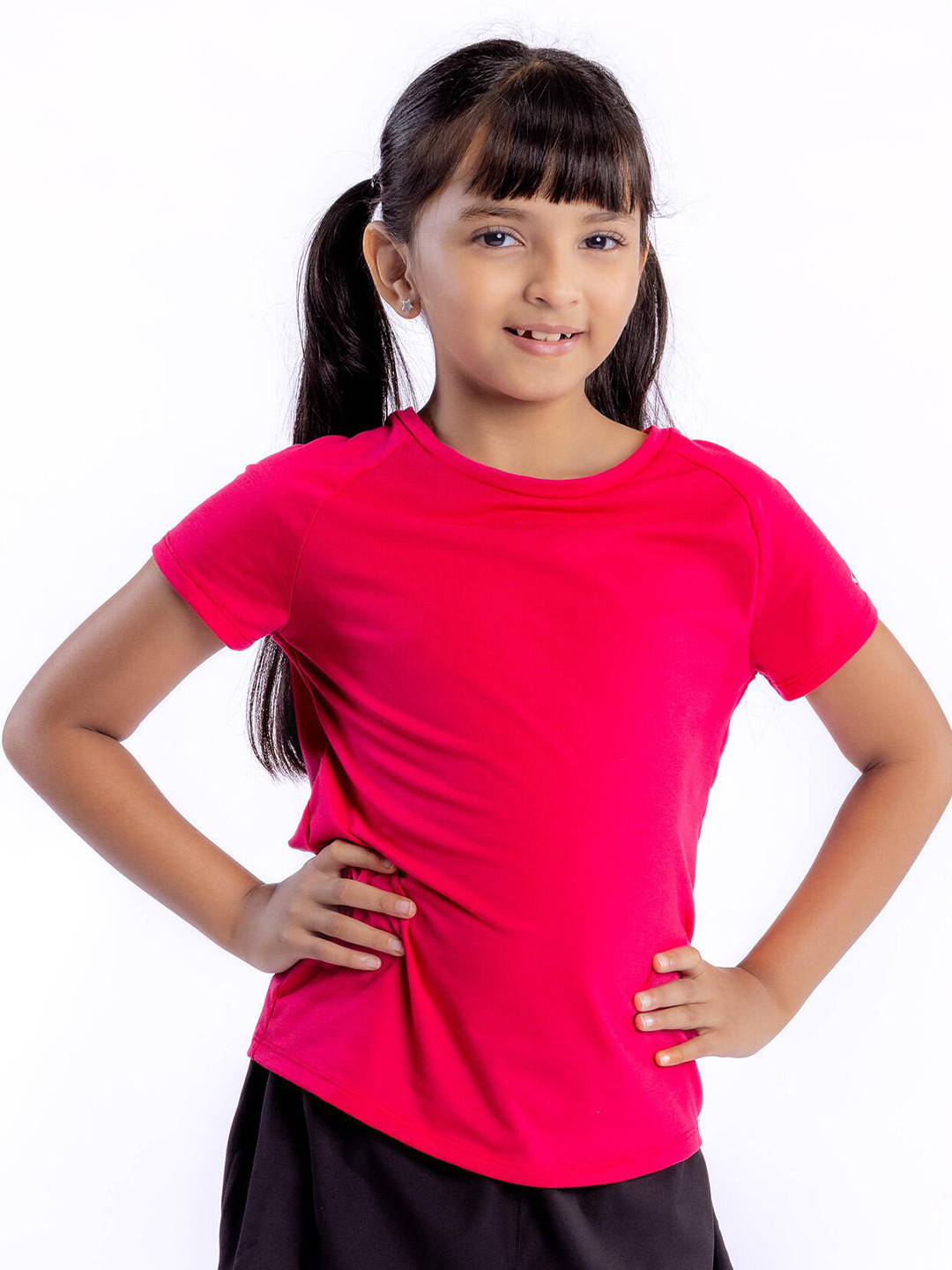 Decathlon Girls Slim-Fit Breathable Multisport T-shirt