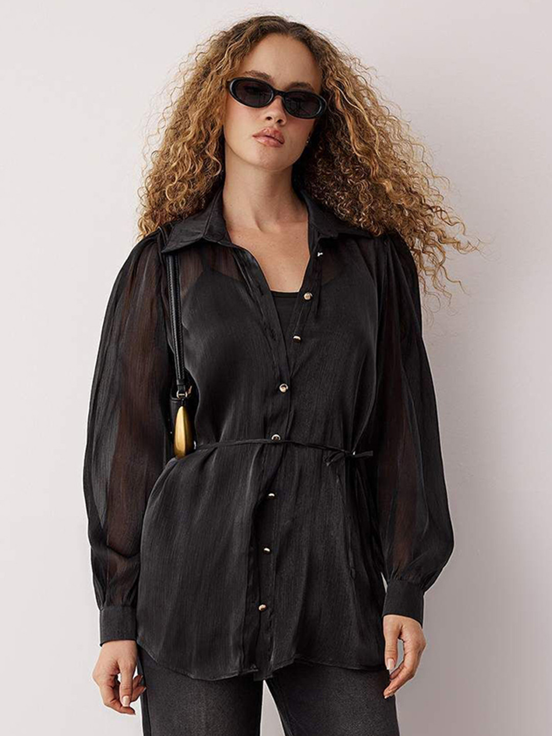 Trendyol Women Semi Sheer Casual Shirt