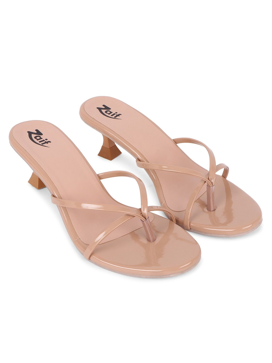 ZAIF Women Solid Synthetic Leather Kitten Pumps with Bows