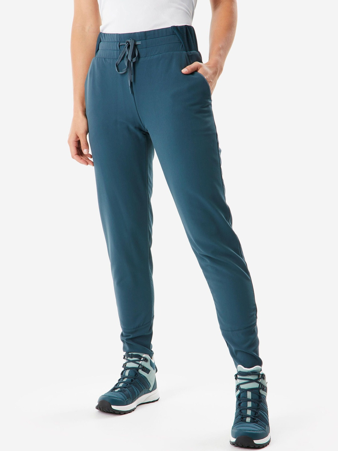 Decathlon NH500 Women Solid Slim-Fit Warm Water-Repellent Hiking Trousers