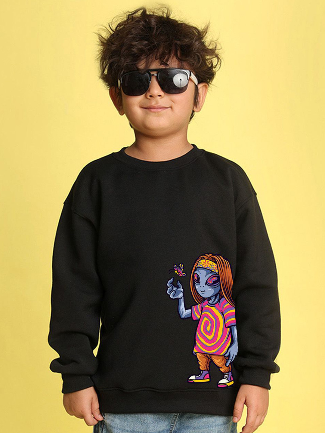 NUSYL Boys Jadu Printed Oversized Sweatshirt