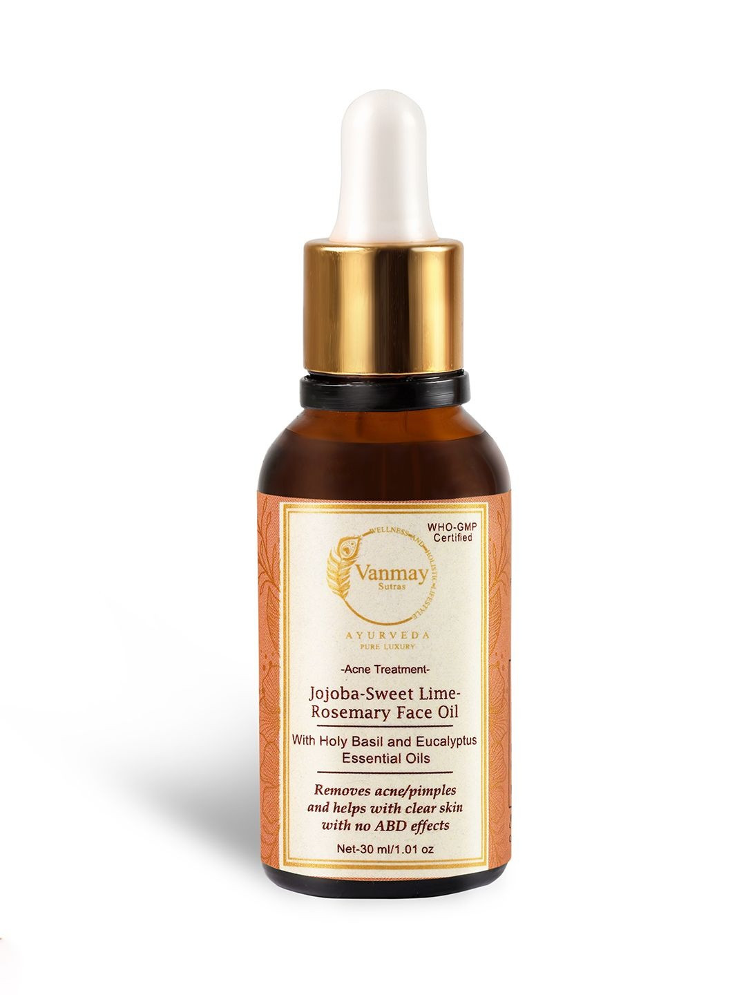 VANMAY SUTRAS Jojoba-Sweet Lime-Rosemary Face Oil For Acne Treatment - 30 ml