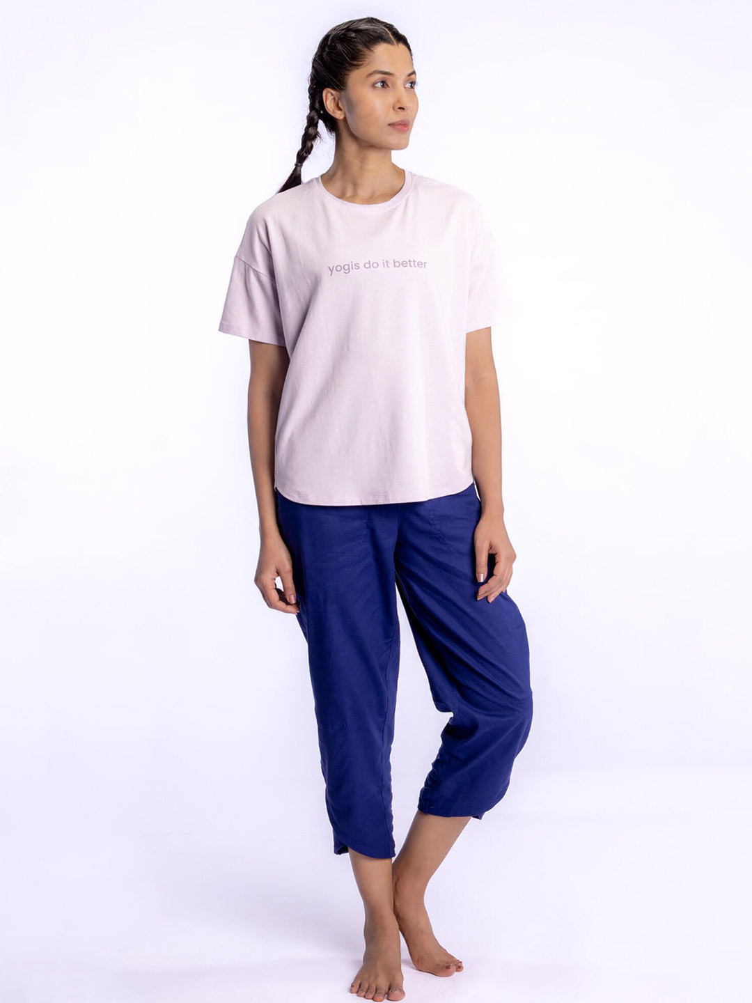 Decathlon Printed Short-Sleeved Yoga T-Shirt