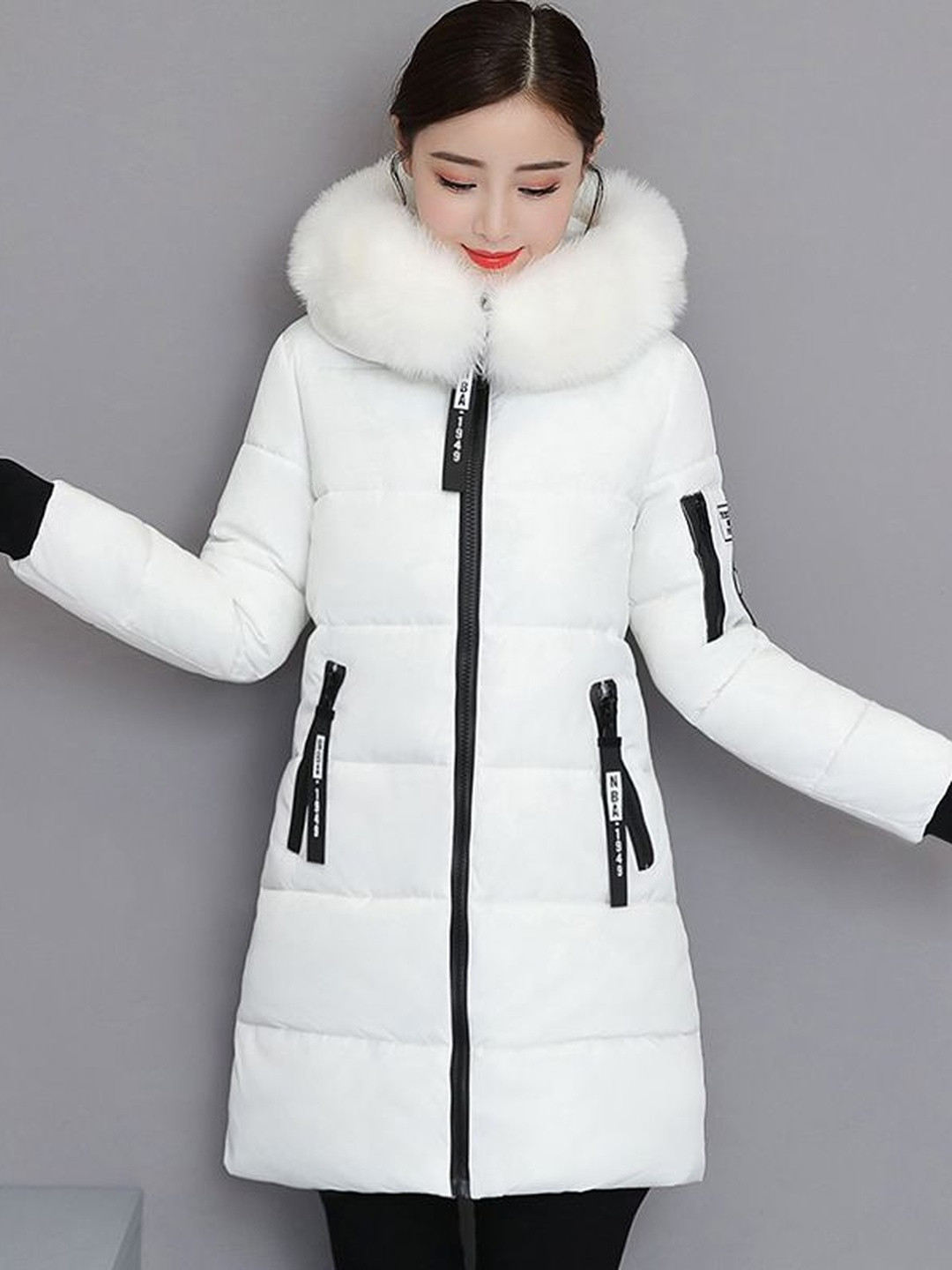 bebe Women Hooded Solid Lightweight Puffer Jacket