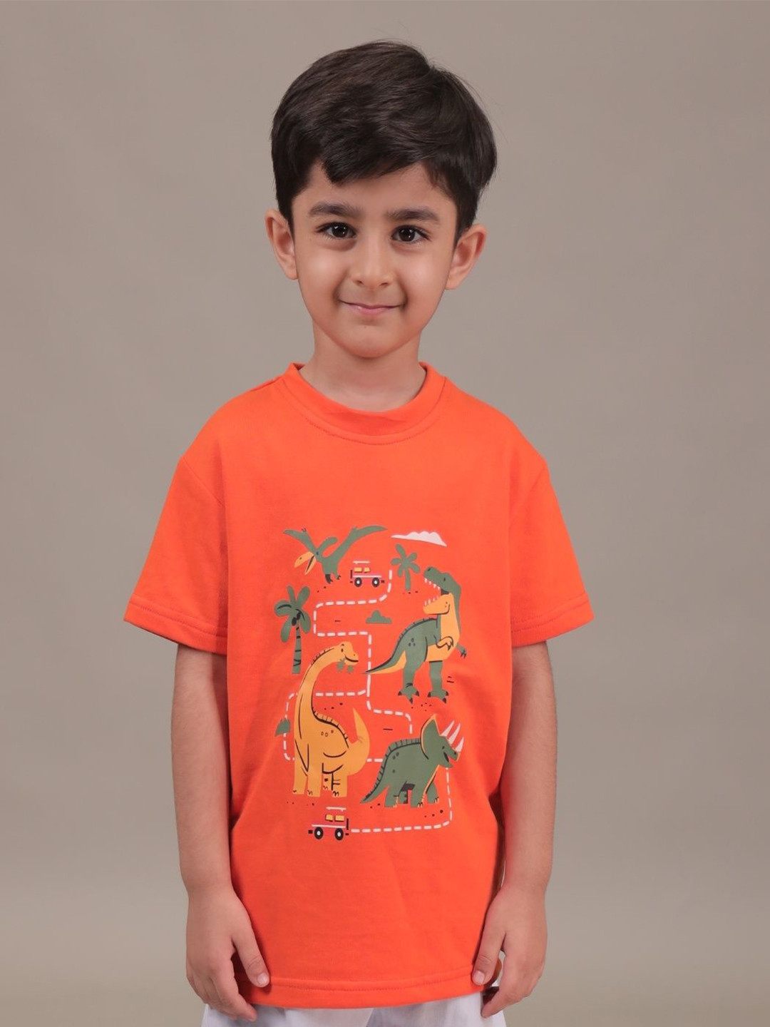 Grit N Groove Boys Printed Half Sleeves Round Neck T-shirt