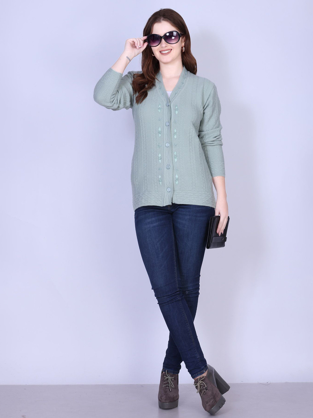 SOSHAGUN OSWAL Women Woollen Cardigan