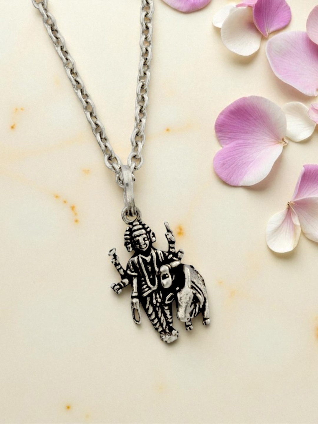 Azita 925 Sterling Silver God Tridev Pendant