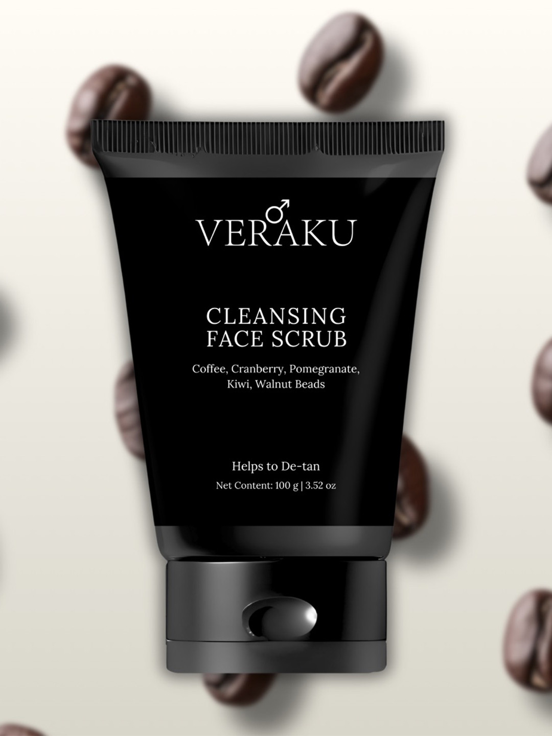 VERAKU Detan Coffee & Walnut Beads Cleansing Face Scrub - 100 g