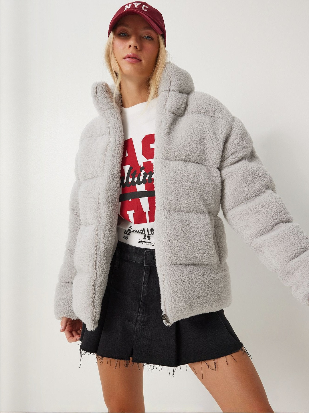 Happiness istanbul Stand Collar Lightweight Puffer Jacket