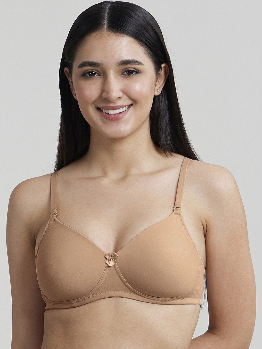 SALIENT BRA & PANTIES Women Lightly Padded Wireless T-shirt Bra with Detachable Straps
