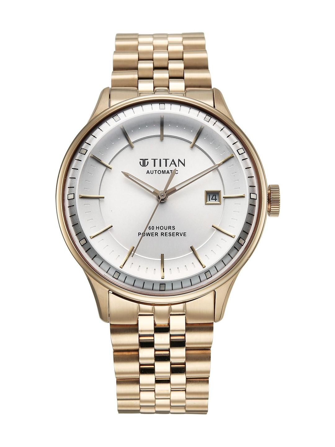 Titan Men's Automatic Weekender Quartz White Round Dial Watch - 90201WM01