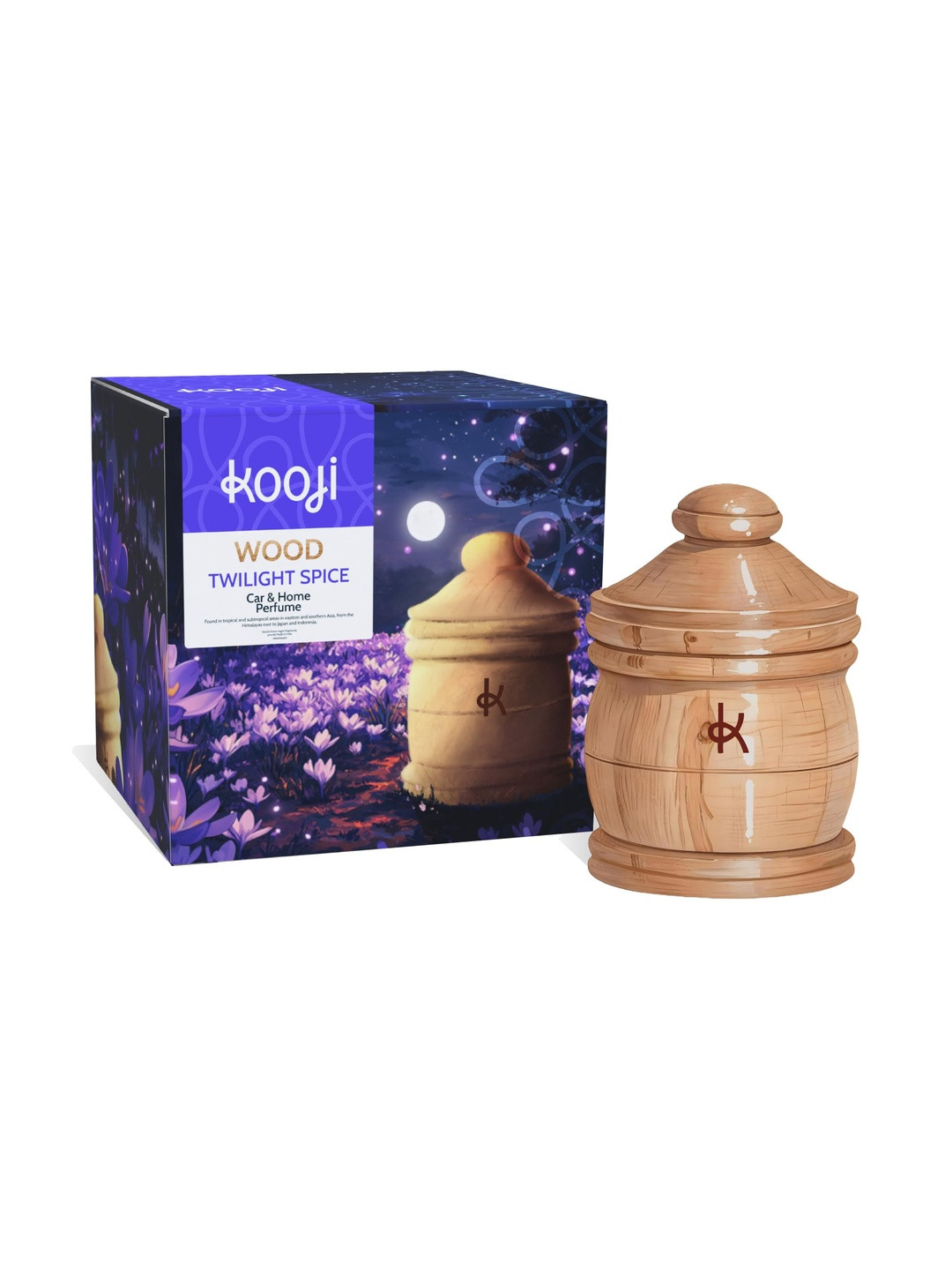 Kooji Black Wood Twilight Spice Car & Home Air Freshener