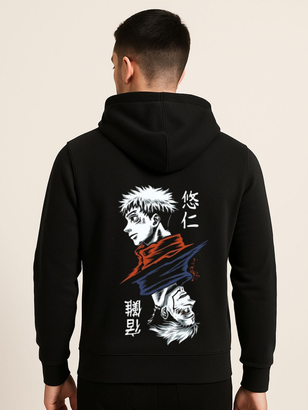Be Crazy Unisex Uzumaki Naruto Printed Fleece Hooded Sweatshirt