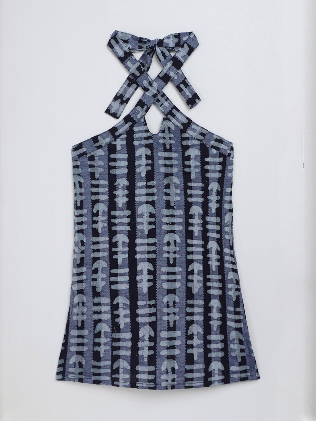 taffykids Girls Abstract Printed Halter Neck Tops