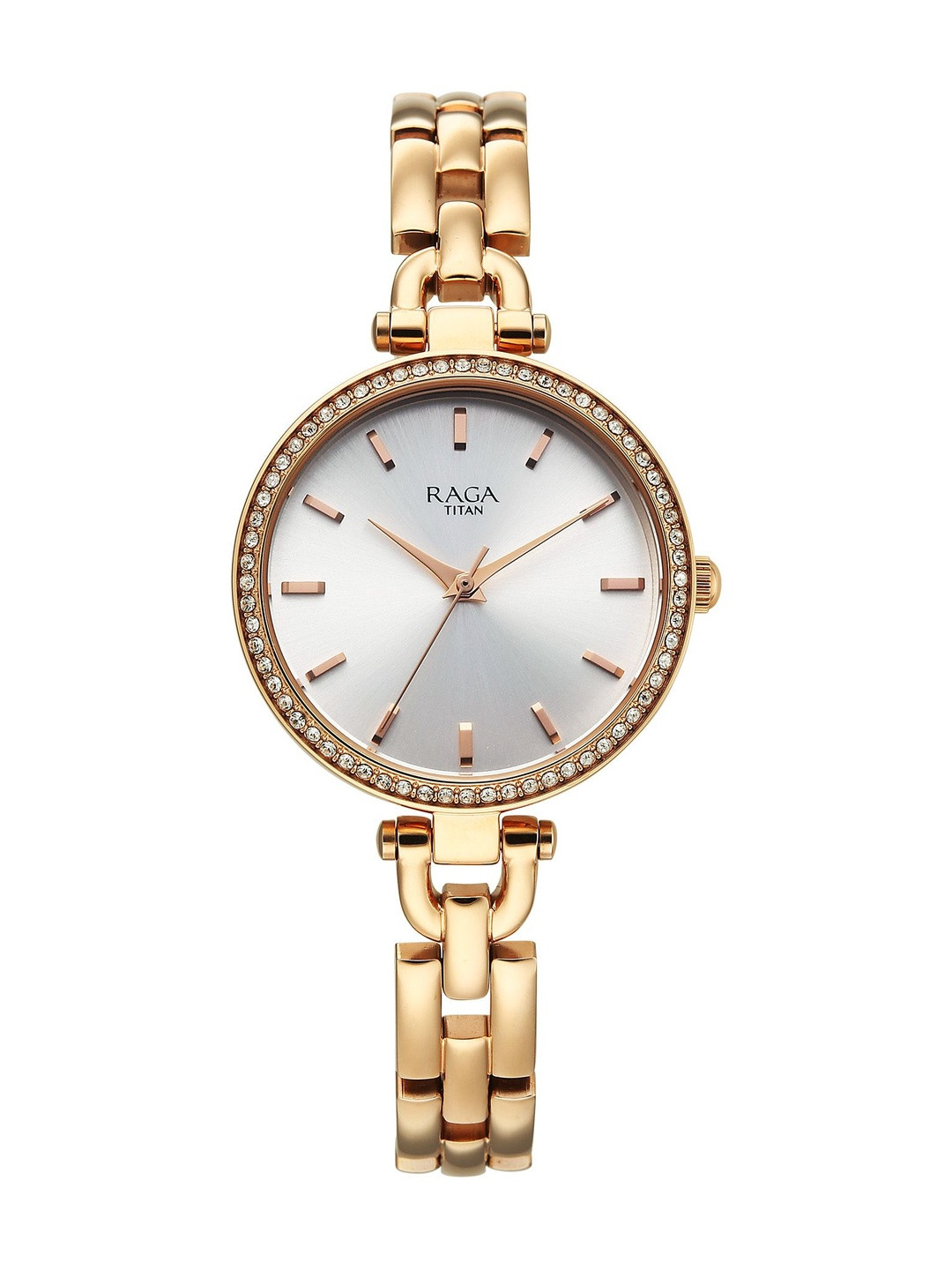 Titan Women's Raga Showstopper 4.0 Quartz Silver Round Dial Watch - 95345WM01