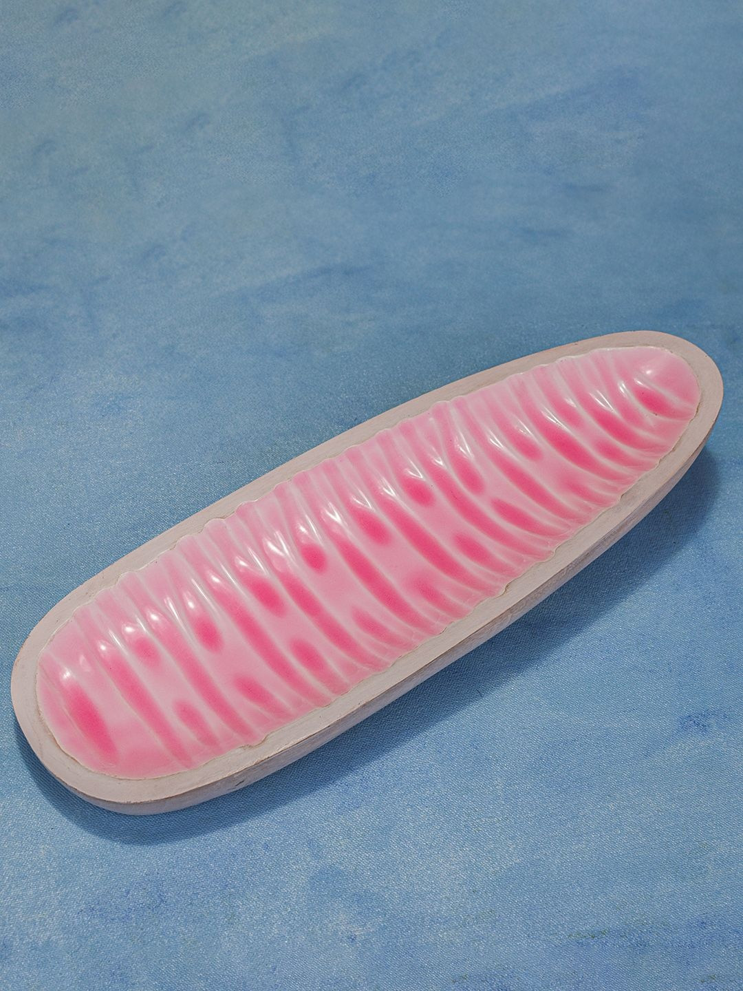 Ireka Homes Pink & White Wooden Easy to Clean Pretty in Pink Serving Platter