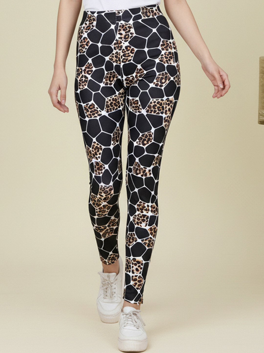 Moda Rapido Women Slim Fit Slip-On Animal Printed Jeggings