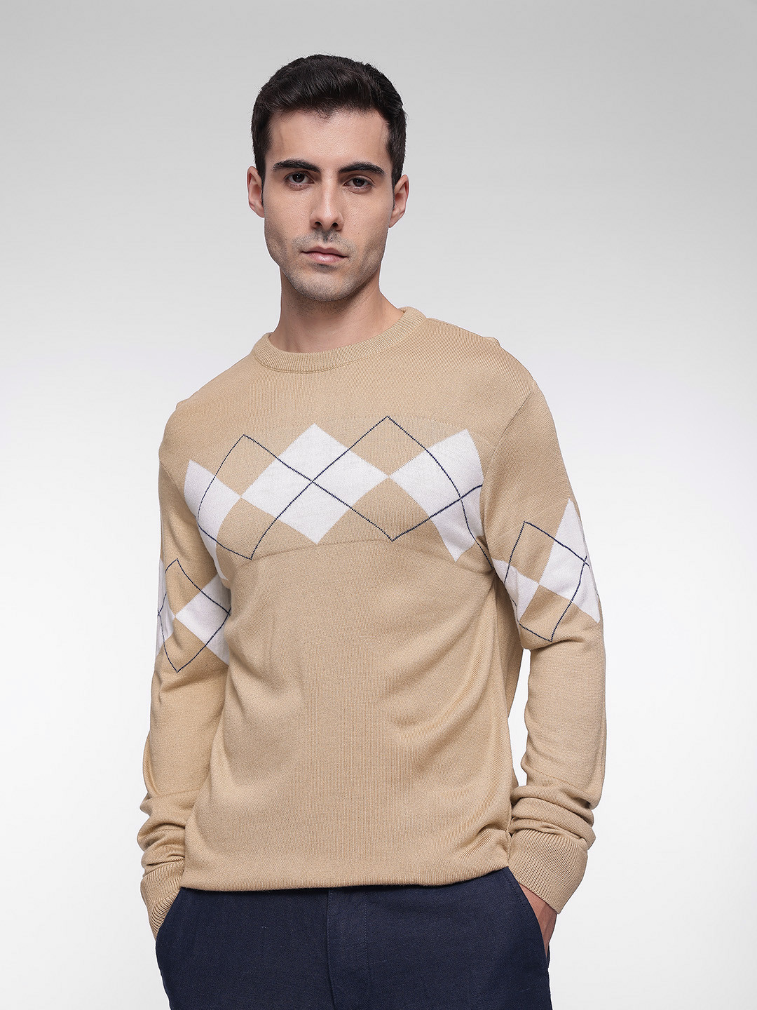 French Connection Argyle Pattern Pullover Sweater