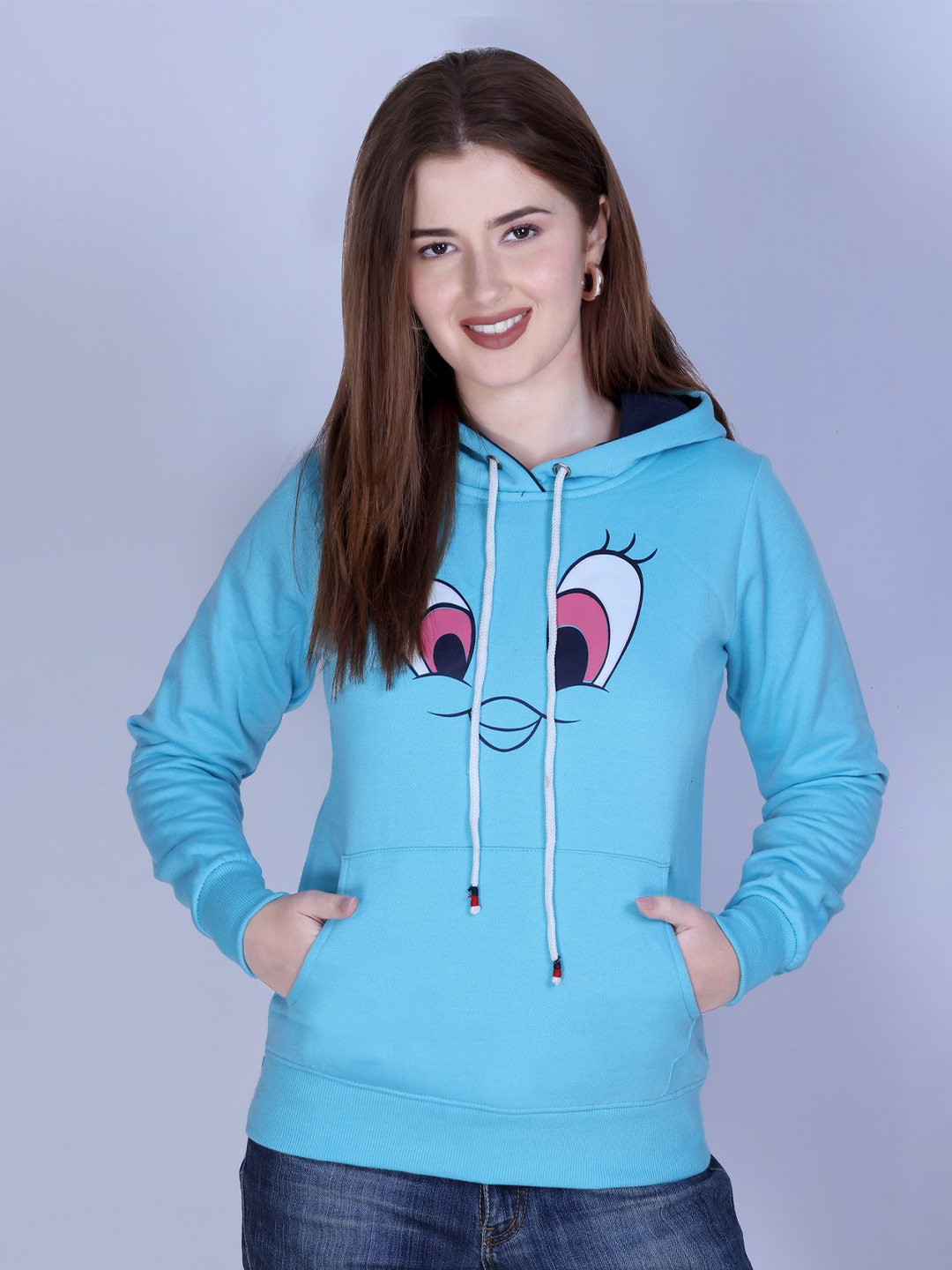 The Roadster Lifestyle Co Printed Long Sleeves Hoodie Sweatshirt