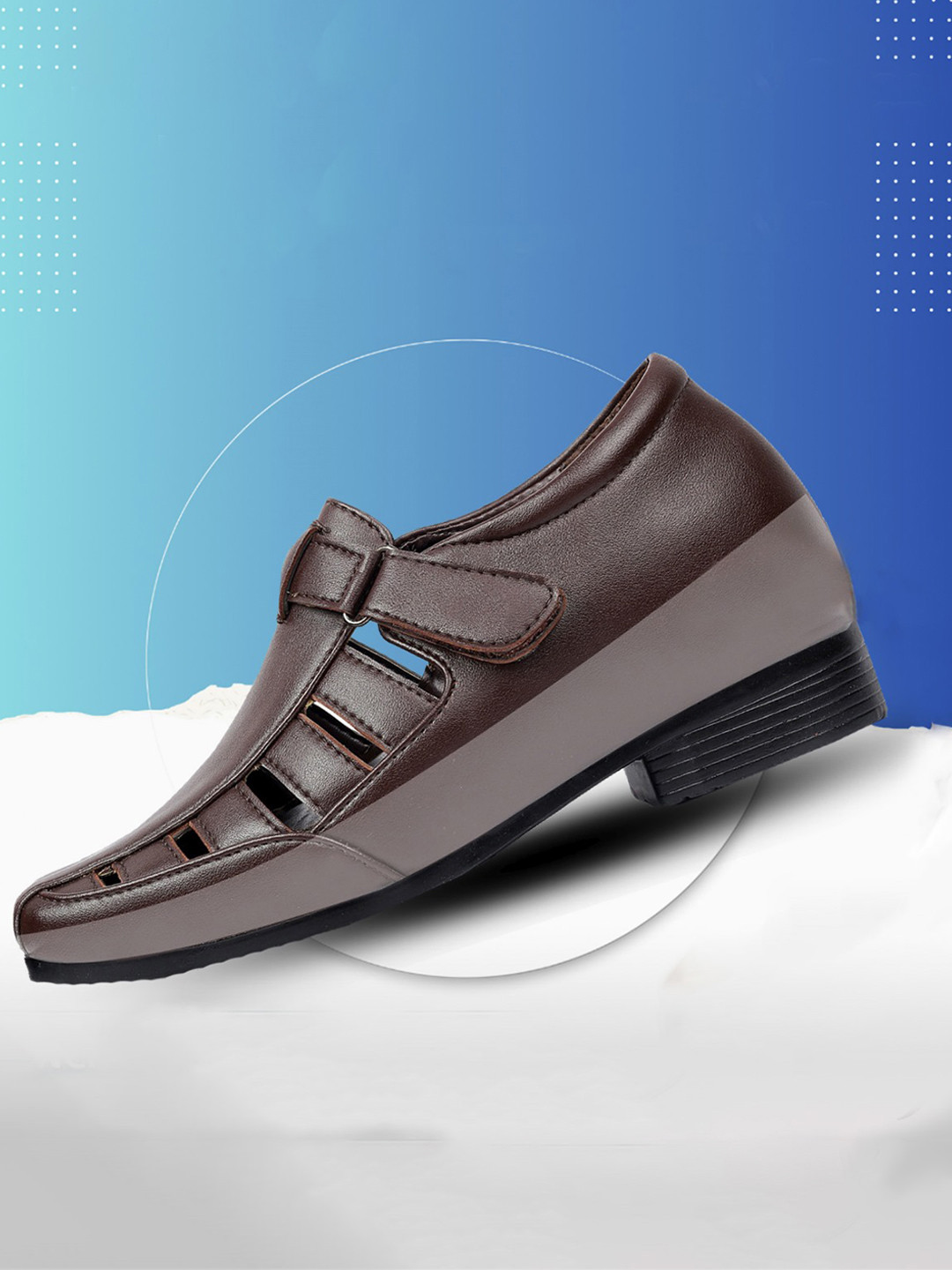 Bxxy Men 3 Inch Hidden Elevator Height Increasing Formal Shoe-Style Sandals