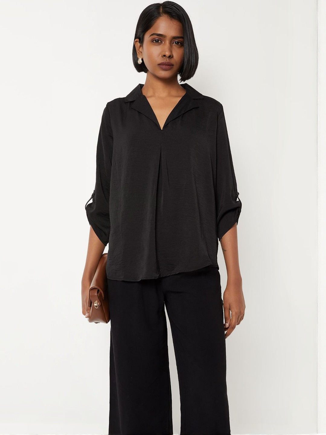 max Roll-Up Sleeves Top