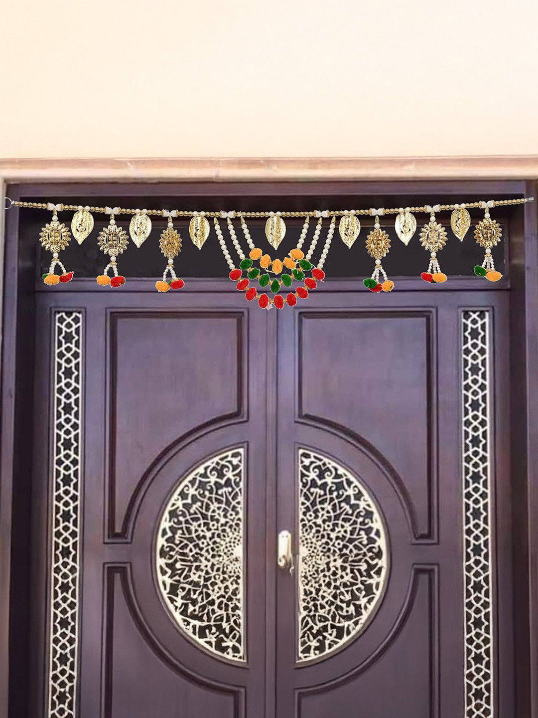 CraftVatika Red & Yellow  Toran Door Bandhanwar