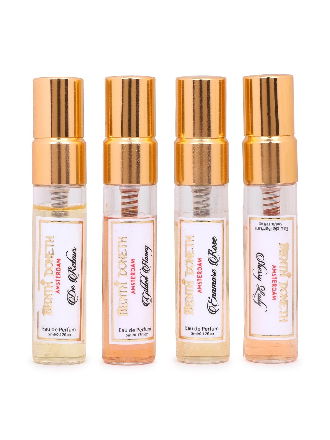 Beenth & Doneth Set Of 4 De Retour & Honey & Enamore Rose & Sherry Lady EDP - 5 ml Each