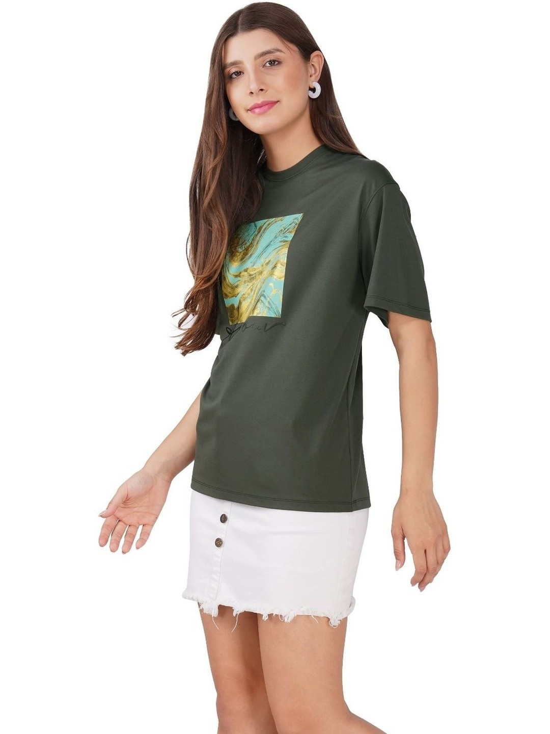 Klikniz Women Printed 1 T-shirt